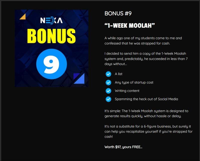 Nexa Bonus 9